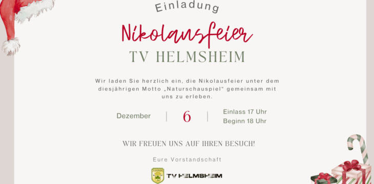 Einladung zur Nikolausfeier