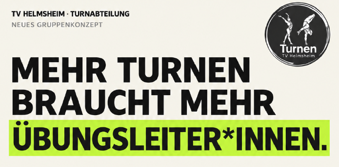 Mehr Turnen braucht mehr Übungsleiter*innen